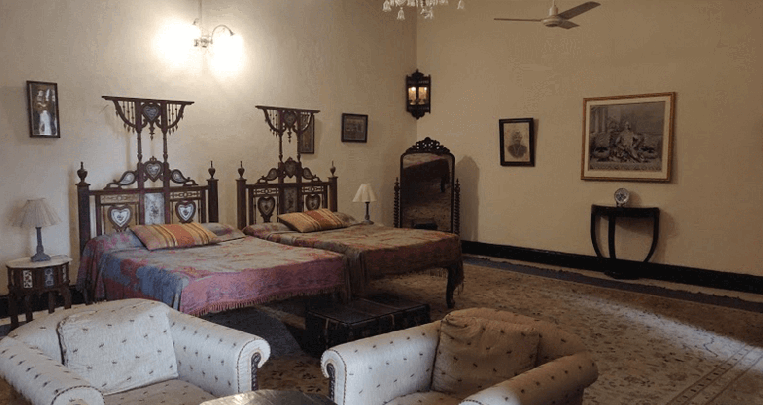 Udai Bilas Palace, Rajasthan, Rooms